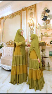 GAMIS SYARI (ANAK) DARI AC COLLECTION BAHAN CERUTY ARMANY PRINTING DIGITAL Premium