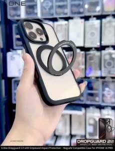 X.One Dropguard 2.0 with Gripstand Impact Protection Case| Magnetic Compatible For IPH0NE 16 Series