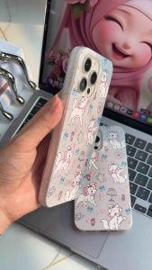 NEW !! Marie Cat Blushy Pink Case - Hardcase / Casing HP For iPhone 11 12 13 14 15 Pro Max Plus