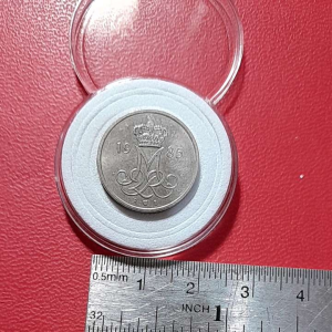 Koin Denmark Koleksi kuno 10 ORE Tahun 1985 Kecil BEKAS