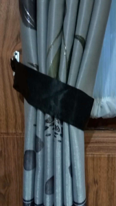 Gorden blackout import tebal motif tulip untuk jendela dan pintu kamar ruang tamu model smokring