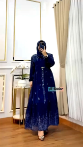 GAMIS CERUTY ETNIK MOTIF TERBARU LD 110 cm pb 138 cm
