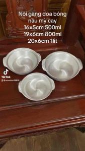 Nồi gang doa bóng nấu mỳ cay tokbokki không nắp size 16 19 20cm