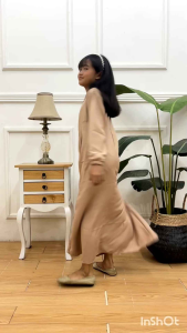 Gamis Anak perempuan Lengan Panjang Bahan Lembut Adem