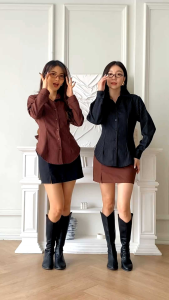 Kemeja Wanita Striped Formal | Kemeja Wanita | Kemeja Wanita Slimfit | Kemeja Viral | Kemeja Formal | Kemeja Kerja | Kemeja Kuliah | Kemeja 2025 | Kemeja Lengan Panjang | Kemeja Semiwool | Kemeja Trendi | Kemeja Keren |