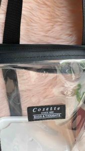 Cara Transparent PVC Clear Travel Shoulder Thick Plastic Board Exam Clear Bag
