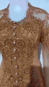 set kebaya pesta kebaya wisuda kebaya payet mocca + rok prisket