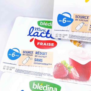 Date 2-3/2026 - Sữa chua Bledina Pháp dành cho bé ăn dặm từ 6 tháng vị dâu chuối xoài việt quất mâm xôi ( 1 lốc 6 hộp)
