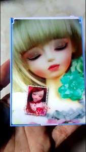 N&S Kaca Lipat Karakter Sedang 3D & Sisir | Kaca Cermin Karakter Medium [11×8cm] Kaca Makeup Karakter Barbie| COD