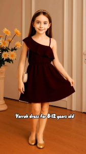 Yarrah dress for kids up to 8-12 years old - bark crepe fabric