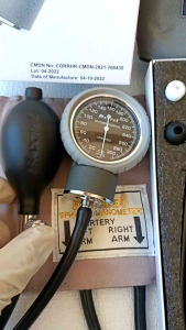 Baxtel APG Gray Ring Aneroid BP With Black Deluxe Stethoscope