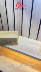 Mall Perabot Creamy | Botol Lada Plastik Set 3 In 1 dan Sendok | Wadah Bumbu Dapur Gula Garam Dinding | Seasoning Jars Set