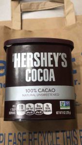 Bột cacao Hersheys Cacoa tự nhiên kg chất làm ngọt hộp 226gr của Úc