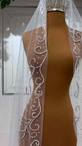 [SẴN ẢNH THẬT] LÚP/VEIL CÀI TÓC VOAN LƯỚI TRẮNG PHỐI VÁY CƯỚI CÔ DÂU ĐÍNH KẾT FULL PHA LÊ 3 MÉT CAO CẤP CƯỚI HỎI ĐI TIỆC