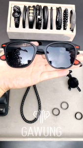 Kacamata Pria Hitam Navy sunglasses polarized pantai KCHMN