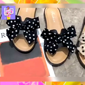 Korean Style Polka dot Slippers Women Cute