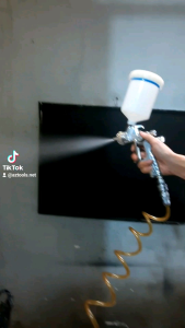 Súng phun sơn thiết bị phun sơn dùng hơi Meite MT-4001 đầu phun 1.4mm chuyên bóng pu xe máy ô tô hàng rẻ gía tốt béc phun 12 lỗ