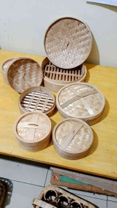 Tempat Dimsum/Klakat Kukusan/Anyaman bambu/ Diameter.
