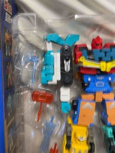 6-in-1 Construction Vehicle Transforming Robot Toy Combination Mecha Action Figure 38cm Kids Gift 6合1大尺寸形态变换机器人玩具