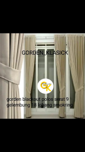 gorden jendela gorden blackout 9 lipatan gorden mewah tirai pintu