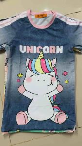 (11-45kg) đầm váy bé gái - thun lạnh 3D giả jeans đẹp mịn mát bền màu form rộng thoải mái 701