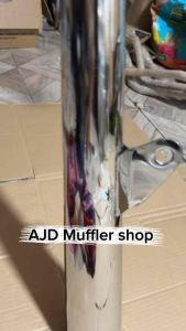 KEEWAY CAFE RACER 152 - STOCK PIPE - STAINLESS - MUFFLER - (Double Tube Elbow)