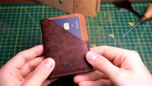 Tempat kartu dompet kulit minimalis Dompet kulit kompak Dompet Kulit untuk pria Hadiah sempurna untuknya