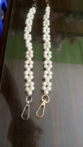 Tali Tas Mutiara Handle Rantai Mutiara (panjang 37cm)