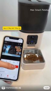 MÁY NHẢ HẠT TỰ ĐỘNG TỪ XA CAMERA 1080Hp CHÍNH HÃNG PAPIFEED 01 máy cho ăn tự động