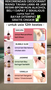 Beli 1dpt 3 terlaris NATURAL DEODORANT SPRAY LIKE JANNSKIN[DEODORANT MEMUTIHKAN KETIAK]TIDAK MENIMBULKQN NODA BEKAS DI BAJU