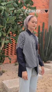 Pakaian Blouse Hitam Wanita ALWA TOP by DYA ID