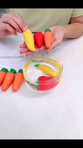 Creative cute fruit large carrot eraser student eraser