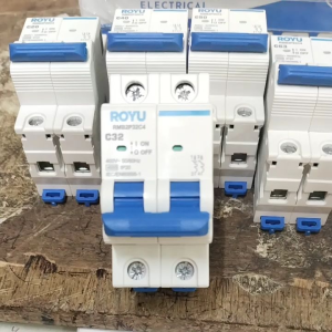 Royu 2pole type miniature circuit breaker (DIN rail type 4.5kA brass bar type) 400v.16A20A32A40A50A63A available
