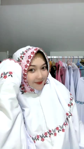 MUKENA DEWASA TERUSAN MOTIF KALUNG NAURA BAHAN KATUN MIKRO