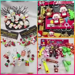 GANTUNGAN KUNCI NATAL SQUISHY / GANTUNGAN KUNCI SANTA CLAUS / GANTUNGAN KUNCI NATAL LONCENG / GANTUNGAN KUNCI MERRY CHRISTMAS / CUTE CHRISTMAS KEYCHAIN / CKY731623202434