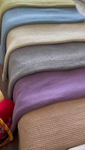 Waffle Thermal Blanket- 100% Cotton -Check Design