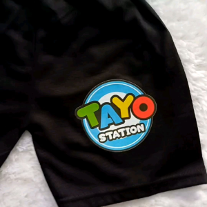 Setelan Anak Laki-Laki & Perempuan Bus Tayo Lucu Celana Hitam Bahan Premium