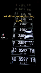 Plat Nomor Mobil Reflektif Retro Atau Plat Nomor Mobil Bunglon 2Pcs