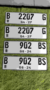 Desain Plat Nomor Mobil Font Baru 1 Pasang Depan & Belakang
