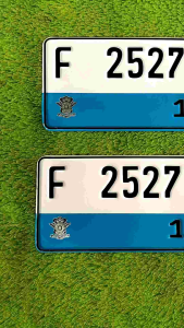 PLAT NOMOR MOTOR LISTRIK FONT BARU (2PCS) SEPASANG