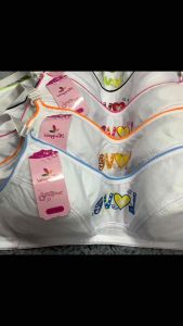 ชุดชั้นในเด็กผ้าฝ้ายบาง กระดุมหลัง 2 เม็ด วัสดุอย่างดี มีสายสะพายไหล่อย่างดี 1133#32 34 36 (ชุดชั้นในเด็กผ้าฝ้ายบาง)