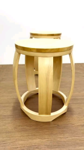 Stool / Round Stool / Round Side Table / ATTIC FURNITURE FULL SOLID RUBBER WOOD ROUND STOOL / SIDE TABLE
