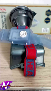 đèn pin đội đầu siêu sáng công suất lớn 6000w đèn đội đầu KY8907 siêu sáng 3 chế độ