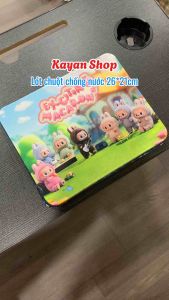 Miếng lót chuột bàn di chuột văn phòng cỡ nhỏ 26x21cm dày 3mm có bo viền chống nước