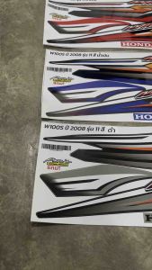 สติ๊กเกอร์ Wave100s ปี 2005-2008 sticker เฟรมรถ เวฟ100s สีน้ำเงิน สีแดง สีดำ คุณภาพดี สวย มอเตอร์ไซค์ Motorcycle