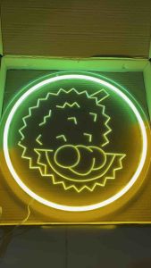 ป้ายไฟ ป้ายไฟร้าน ป้ายไฟตัวอักษร ป้ายไฟวิ่ง ป้ายไฟตกแต่งผนัง ป้ายไฟled รูปทุเรียน