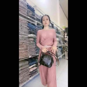 RMO & JUL Đầm cao cấp kiểu xếp ly và xoắn eo tôn dáng Myqlothing store