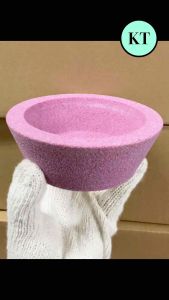 หินทรงถ้วย สีขาว  ชมพู  เขียว