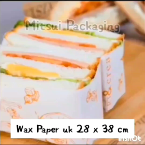 [25 PCS] FOOD GRADE ~ Wax Paper / Baking Paper MOTIF uk 28 x 38 cm ~ LEBIH TEBAL 38 GSM