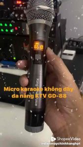 Micro Karaoke không dây đa năng KTV GD-88 (Mic UHF bắt sóng xa chống hú tốt dùng cho loa kéo Ampli Mixer..)